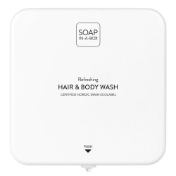 SOAP-IN-A-BOX HAIR &amp; BODY WASH, WHITE / DISPENSER