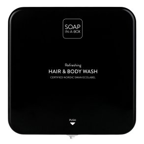 SOAP-IN-A-BOX HAIR & BODY WASH, BLACK / DISPENSER
