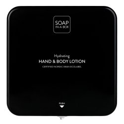 SOAP-IN-A-BOX HAND &amp; BODY LOTION, BLACK / DISPENSER