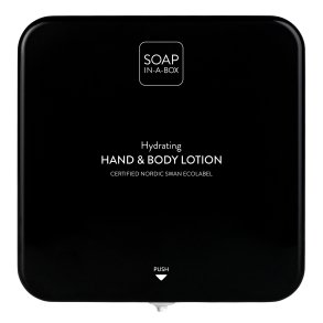 SOAP-IN-A-BOX HAND & BODY LOTION, BLACK / DISPENSER