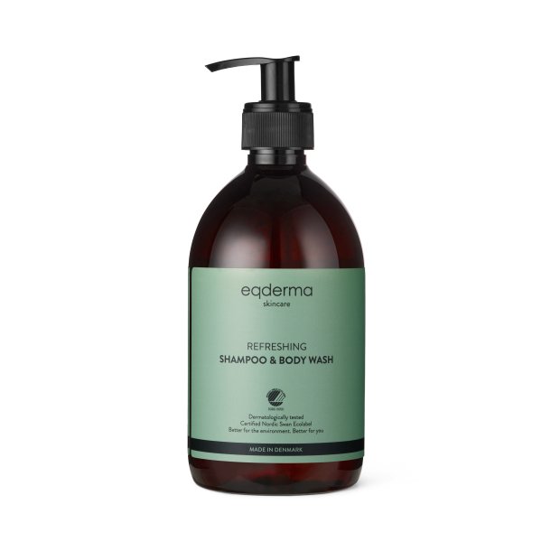 Eqderma Skincare Pharma Refreshing Shampoo &amp; Body Wash, Certified Nordic Swan Ecolabel, 500ml bottle