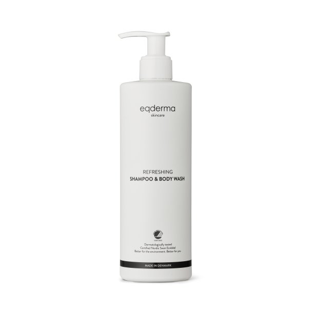 eqderma Skincare Refreshing Shampoo &amp; Body Wash, Certified Nordic Swan Ecolabel, 400ml bottle